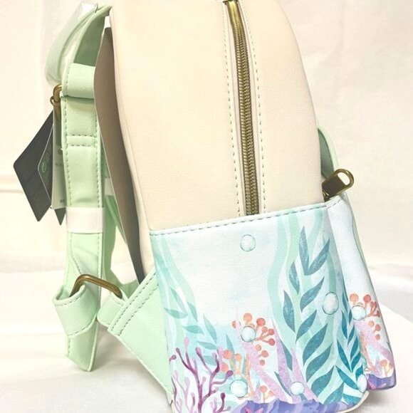 Disney Loungefly The Little Mermaid Shell Mini Backpack - Picture 4 of 13